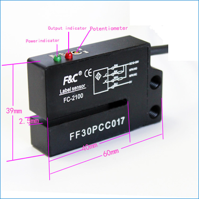 F&amp;C 정상적인 스티커 상표 감지기 2mm 구멍 라벨 붙이는 사람 기계 사용법