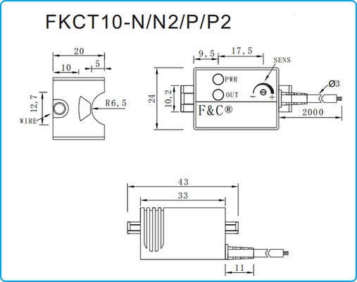 PNP 전기 용량 스위치 FKCT10-P 12-24V DC를 느끼는 13mm 파이프라인 수위