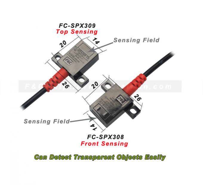 12Volt 4 철사 투명한 목표 탐지 광전자적인 감지기