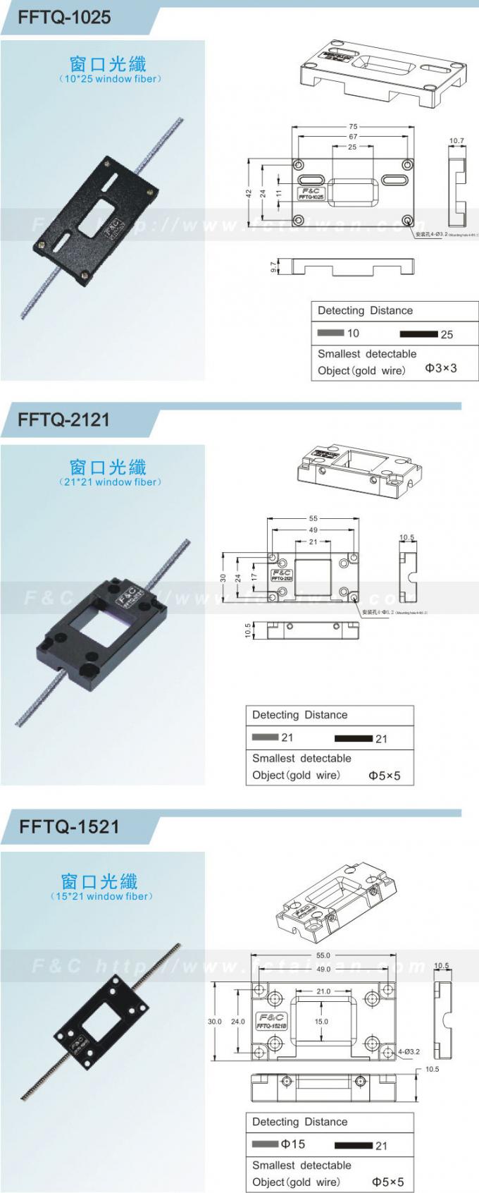 감지기를 세는 120mm 창 광섬유 감지기를 통하여 광속 사려깊은 떨어지는 목표