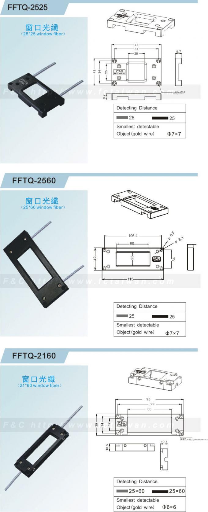 감지기를 세는 120mm 창 광섬유 감지기를 통하여 광속 사려깊은 떨어지는 목표