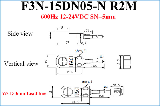 4mm 느끼는 유도적인 위치 감지기 12-24VDC 정상 감응작용 금속 탐지기
